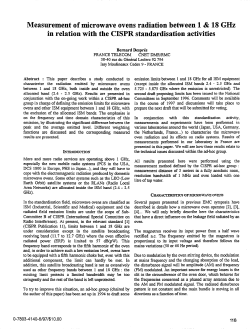 Measurement of Microwave Ovens Radiation Between 1