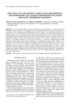 influence of low density garlic mustard presence and hardwood leaf