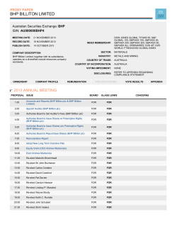 bhp billiton limited