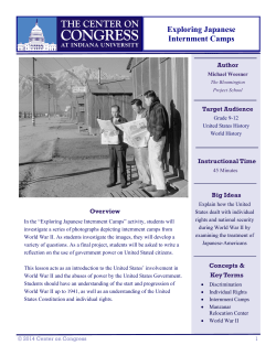 Exploring Japanese Internment Camps