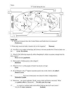Name: 6 Grade Spring Review South Asia 8. What government does