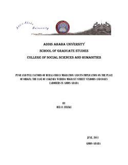 PUSH AND PULL FACTORS OF RURAL