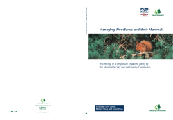 Managing Woodlands and their Mammals