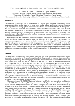 Force Measuring Crank for Determination of the Pedal Forces during
