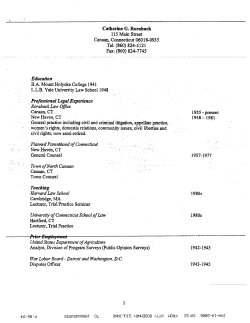 Oral History of Catherine G. Roraback