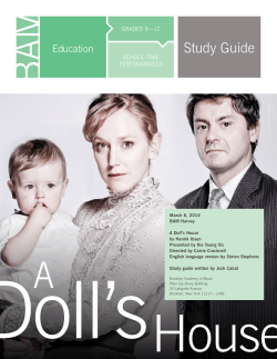 A Doll `s House BAM Study Guide