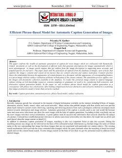 Efficient Phrase-Based Model for Automatic Caption Generation of