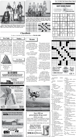 Classifieds - The Western Times