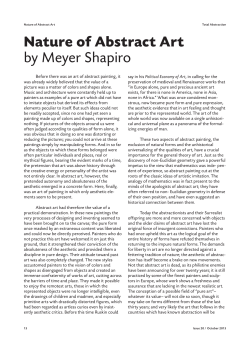 Nature of Abstract Art by Meyer Shapiro