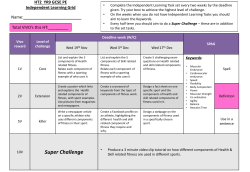 HT2 YR7 Art Independent Learning Grid