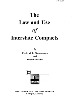 The Law and Use Interstate Compacts