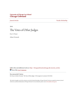 The Votes of Other Judges - Chicago Unbound