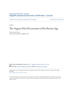 The Aegean Wool Economies of the Bronze Age