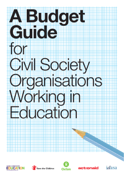 A budget guide for civil society organisations working in education