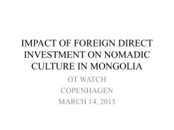 impact of foreign direct investment on nomadic culture in mongolia