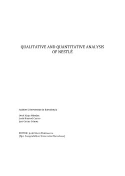 nestl&eacute; accounting and financial analysis