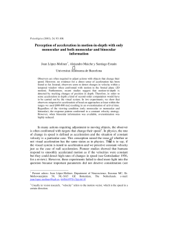 Perception of acceleration in motion-in