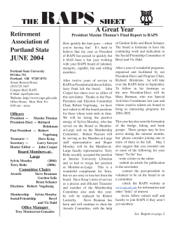 the raps sheet - Portland State University