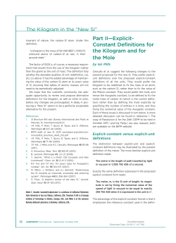Part II&mdash;Explicit- Constant Definitions for the Kilogram