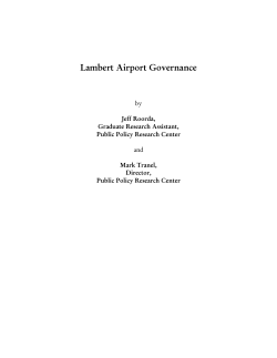 Lambert Airport Governance - Public Policy Research Center