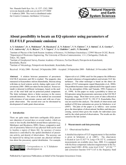 About possibility to locate an EQ epicenter using parameters of ELF