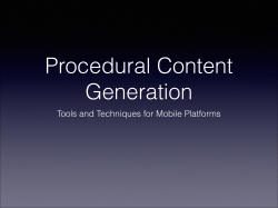 Procedural Content Generation and Shaders