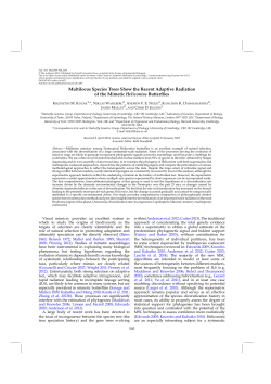 Multilocus Species Trees Show the Recent Adaptive Radiation of