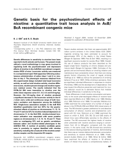 Genetic basis for the psychostimulant effects of nicotine: a