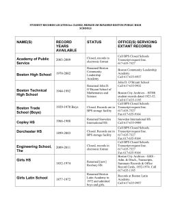 NAME(S) - Boston Public Schools
