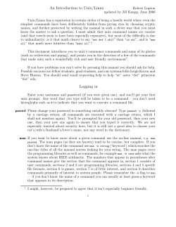 A brief introduction to Unix at Princeton