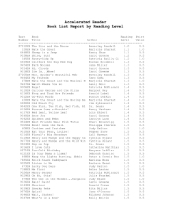 Accelerated Reader Book List Report by Reading Level