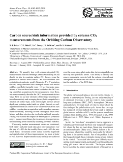 Carbon source/sink information provided by column CO2