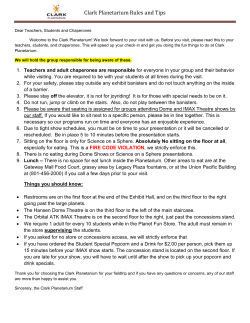 Clark Planetarium Rules and Tips