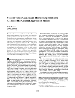 Violent video games and hostile expectations: A test of