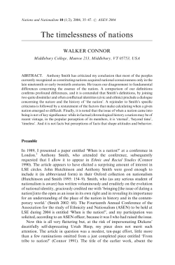 The timelessness of nations