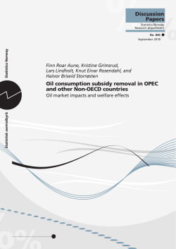 Oil consumption subsidy removal in OPEC and other Non
