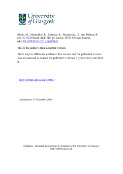 TiO2 based thick film pH sensor - Enlighten: Publications