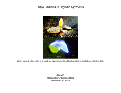 Thiyl Radicals in Organic Synthesis