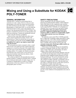 Mixing and Using a Substitute for KODAK POLY-TONER