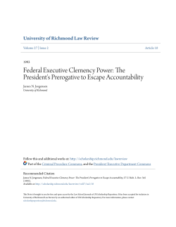Federal Executive Clemency Power