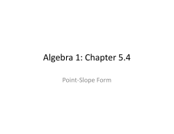 Ch 5.4 POINT