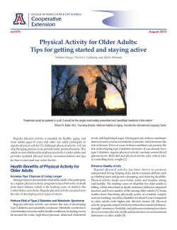 Physical Activity for Older Adults