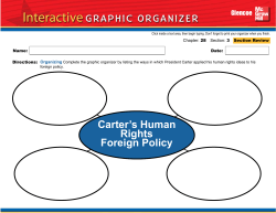 Carter`s Human Rights Foreign Policy