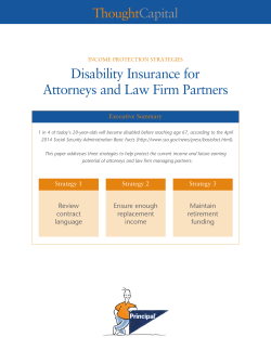 Strategies for income protection &ndash; attorneys and law firm partners