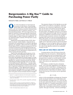 Burgernomics: A Big Mac&trade; Guide to Purchasing Power Parity