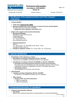 Technical information
