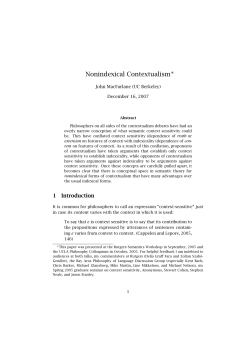 Nonindexical Contextualism