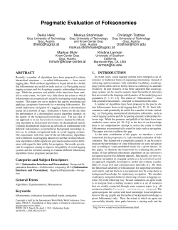 Pragmatic Evaluation of Folksonomies