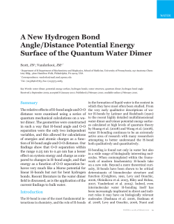 A New Hydrogen Bond Angle/Distance Potential