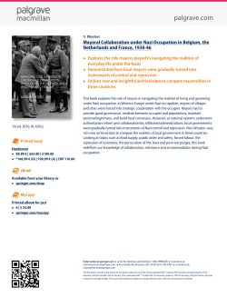 Mayoral Collaboration under Nazi Occupation in Belgium, the